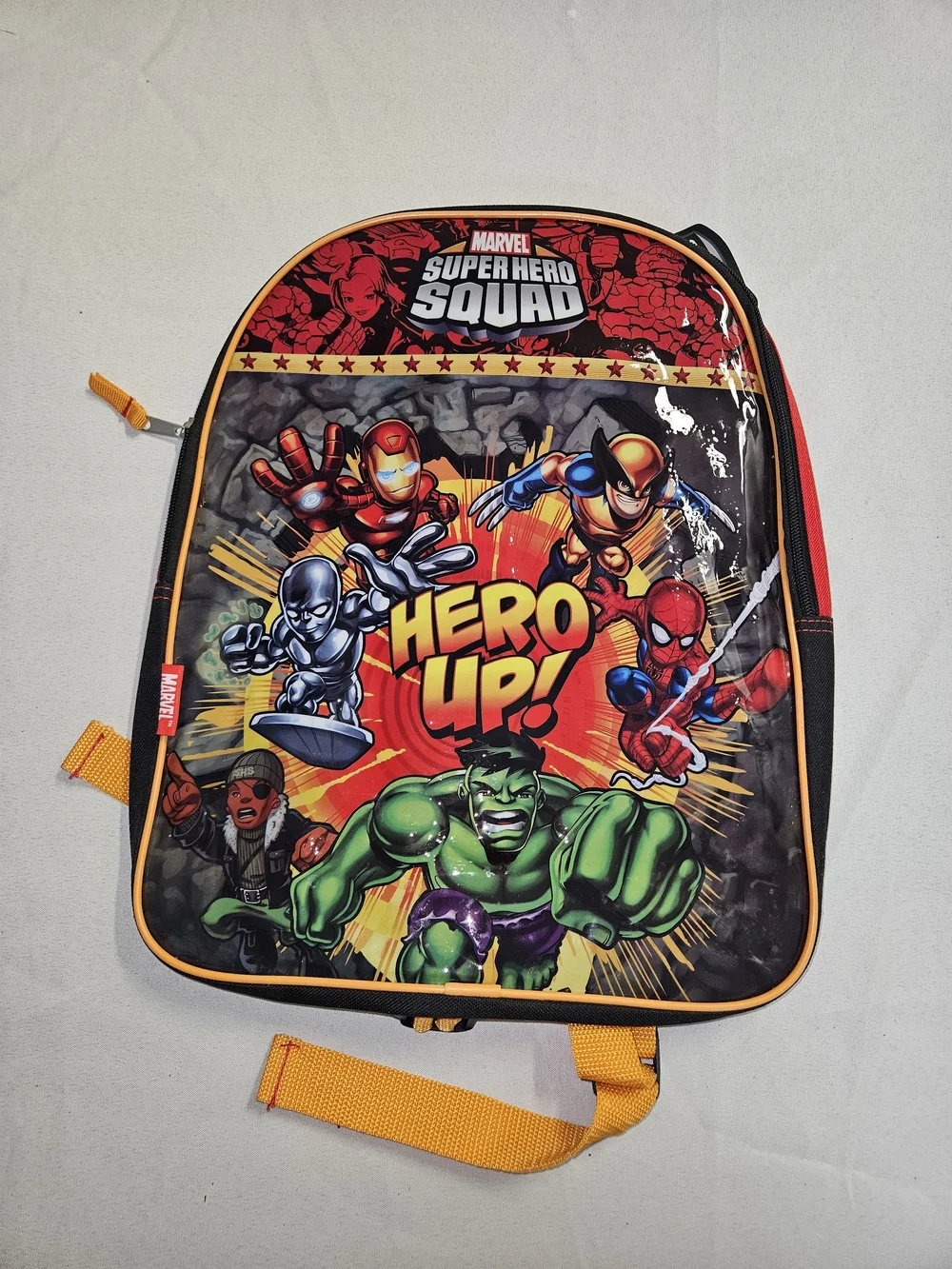 Marvel Super Hero Squad Backpack Hulk Wolverine Spider-Man Iron Man NWT 2009